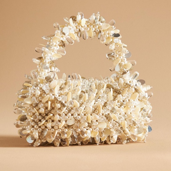 Anthropologie Handbags - Anthropologie Pearl Fringe Handbag